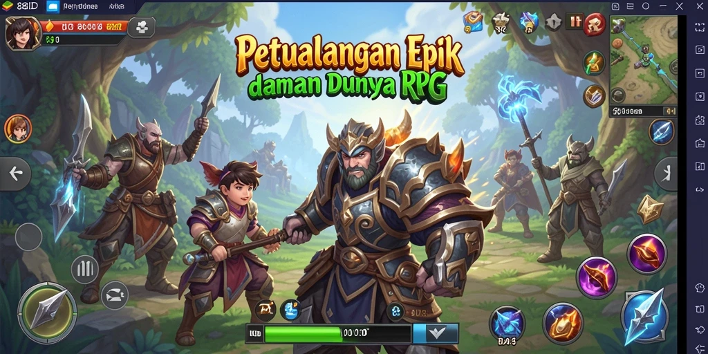 Tampilan seru gameplay RPG di 88ID dengan pertempuran epik.