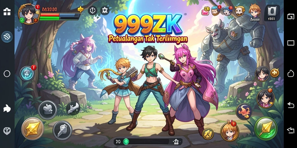 Tampilan gameplay seru dan karakter anime yang menarik.