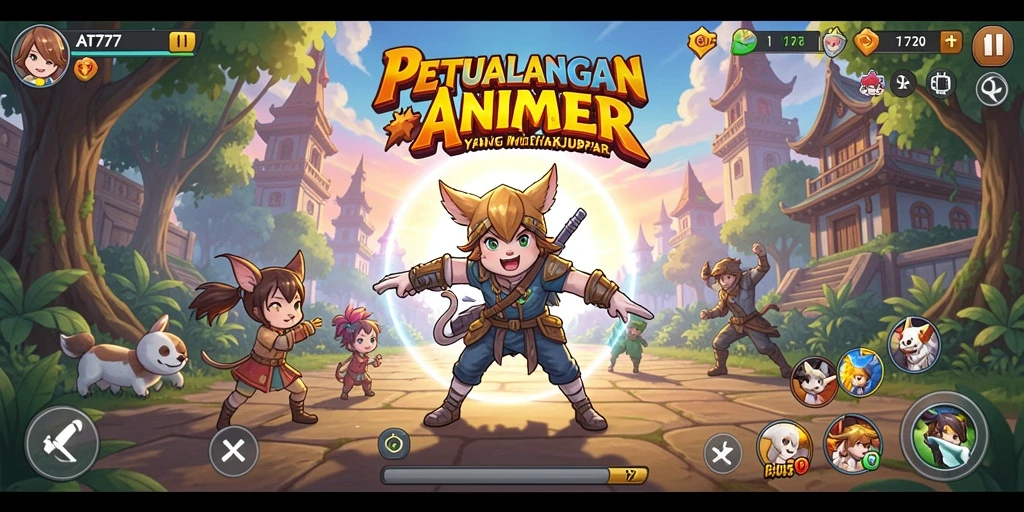 Gameplay seru AT777 dengan karakter anime menarik.