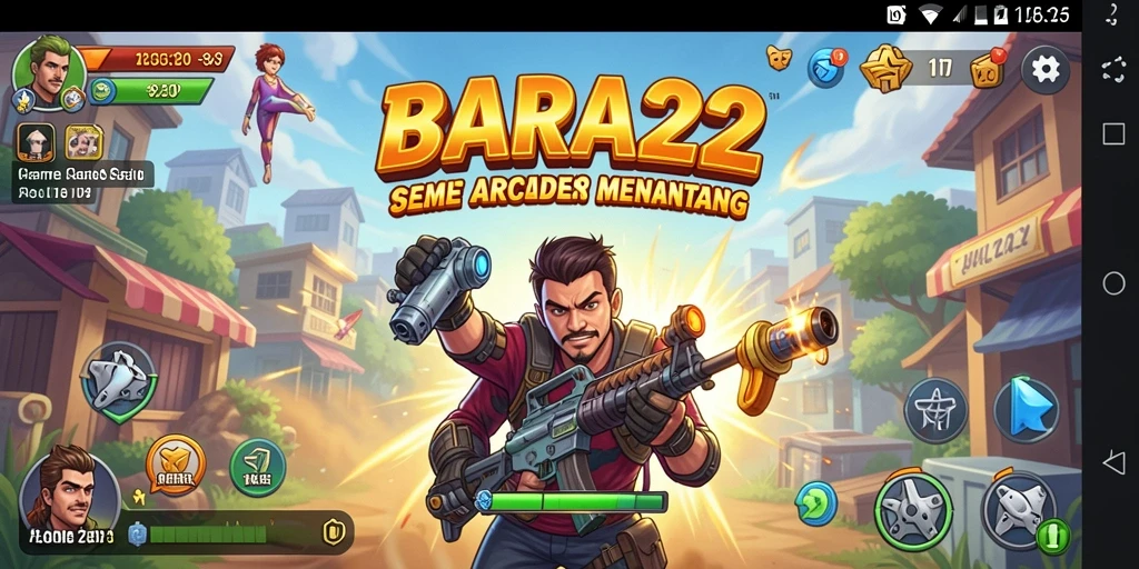 Tangkapan layar gameplay BARA22 yang menampilkan aksi dan tantangan seru.