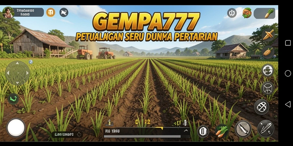 Tampilan gameplay GAMPA777 penuh warna dan menarik saat bertani.
