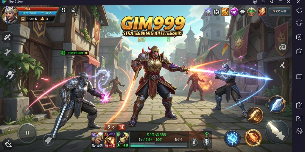 Gameplay menegangkan GIM999 dengan strategi SLG yang mendalam.