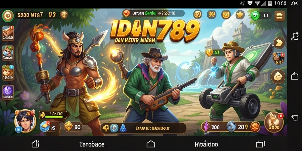 Tangkapan layar gameplay IDN789 menunjukkan suasana permainan yang ceria dan berwarna.