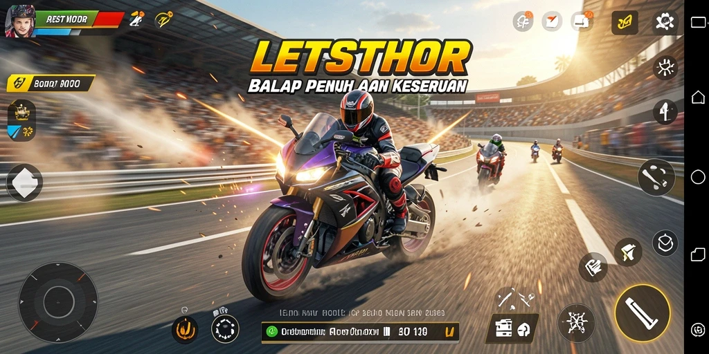 Tampilan gameplay LETSTHOR yang seru dan mengasyikkan.