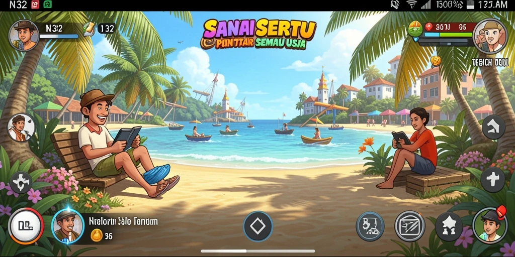 Screenshot gameplay N32 menampilkan permainan santai yang seru.