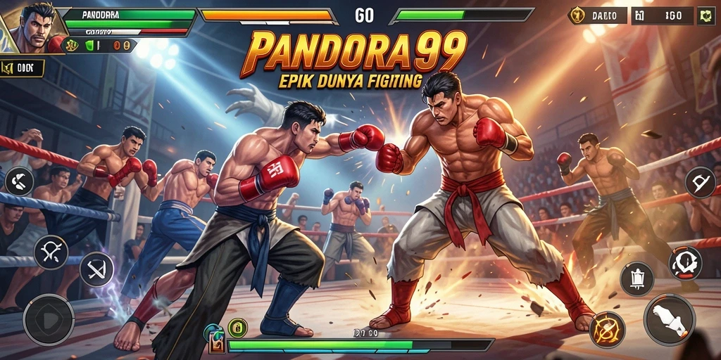Gameplay PANDORA99 yang penuh aksi dan strategi pertarungan.