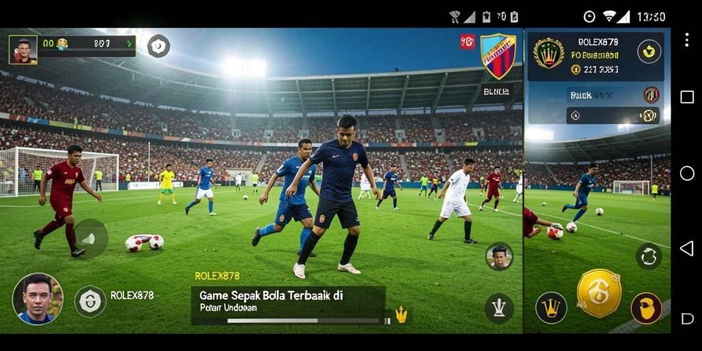 Tampilan gameplay menarik dari game sepak bola ROLEX878.