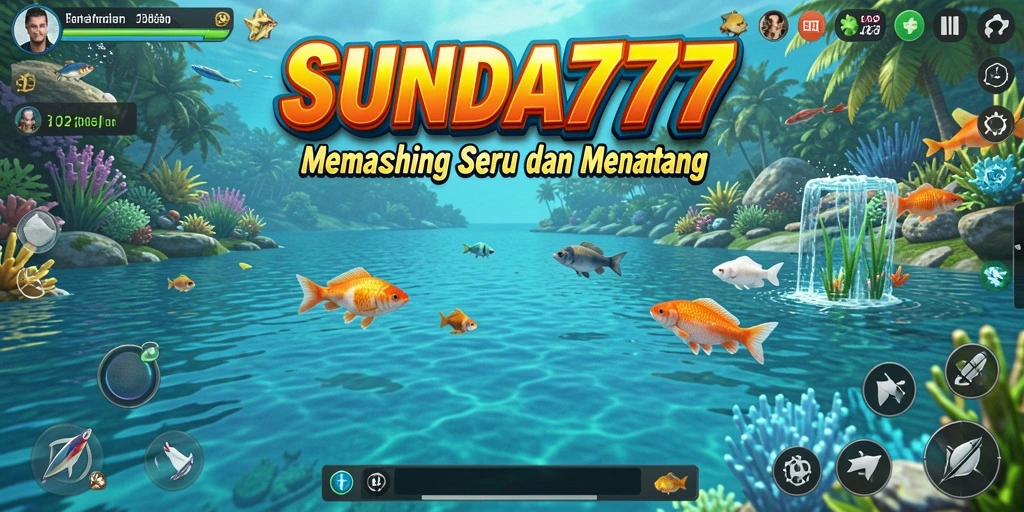 Tampilan gameplay SUNDA777 yang menggambarkan aksi memancing yang dinamis.