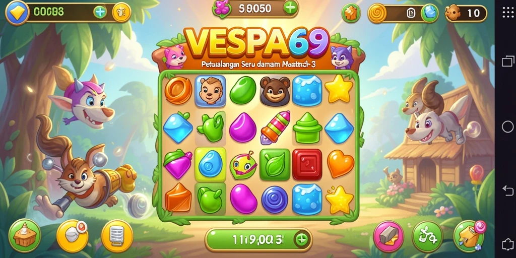 Tampilan gameplay seru VESPA69 dengan grafis menarik.