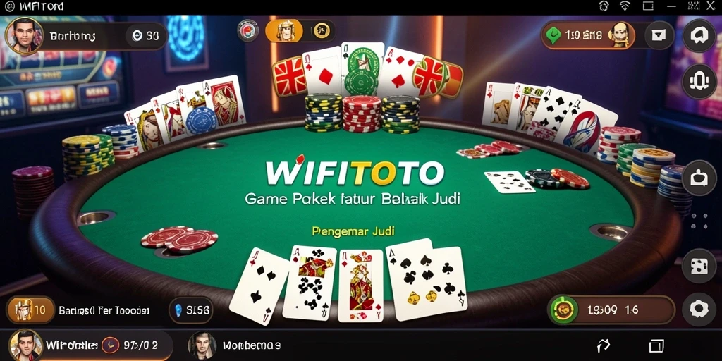 Tampilan menarik dari gameplay poker di WIFITOTO.